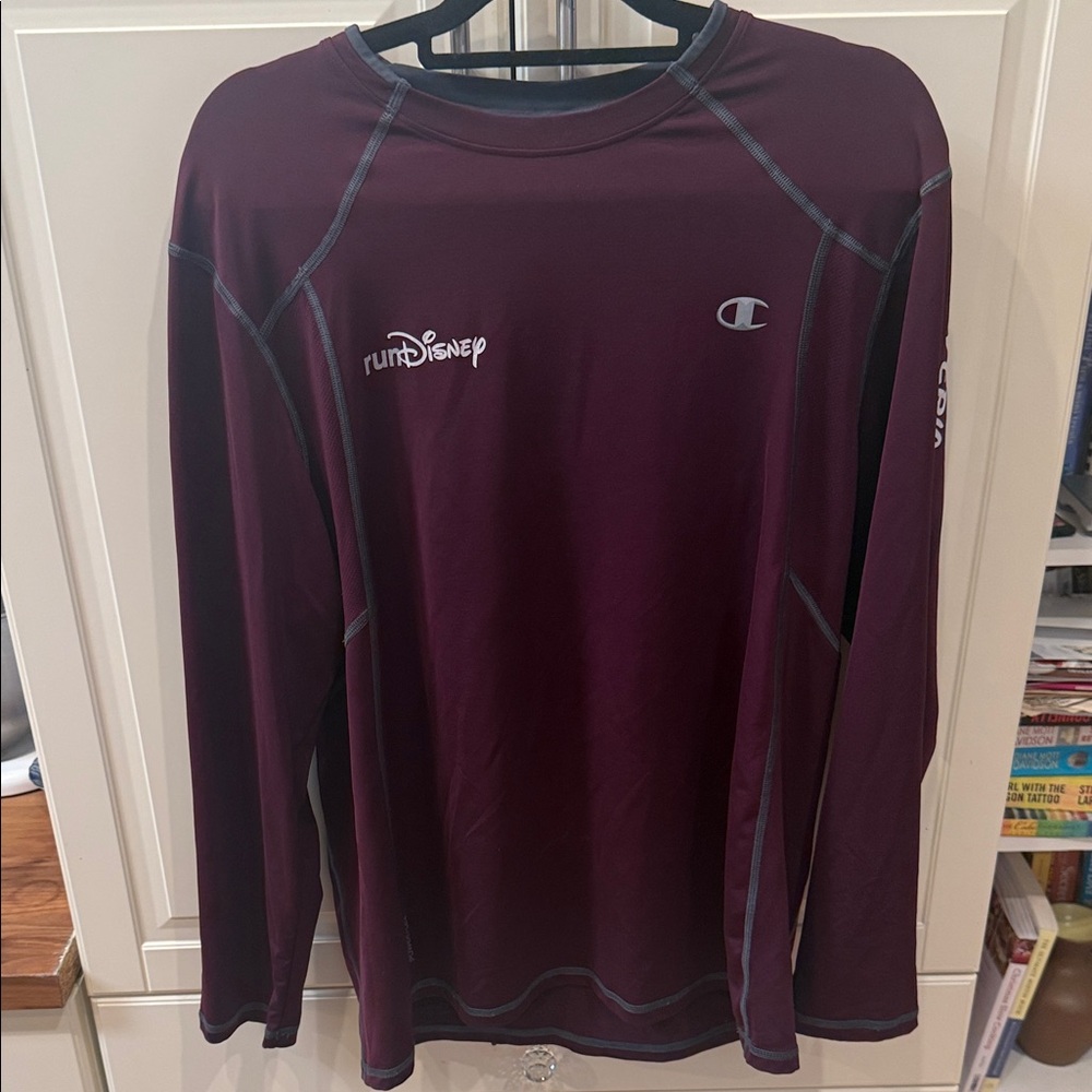 Champion runDisney Maroon Performance Long Sleeve